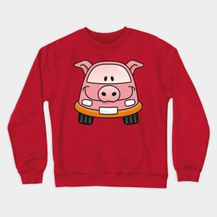 Pig Cartoon Car Crewneck Sweatshirt